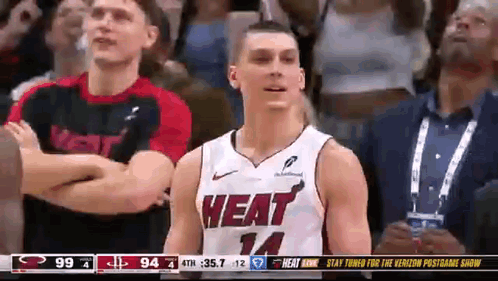 Basketball Player in Heat Jersey