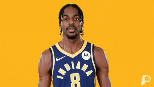 Basketball Player in Indiana 8 Jersey