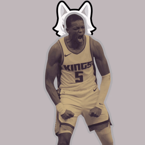 Basketball Player in Kings Jersey Number 5