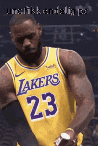Basketball Player In Lakers Jersey 23 GIF