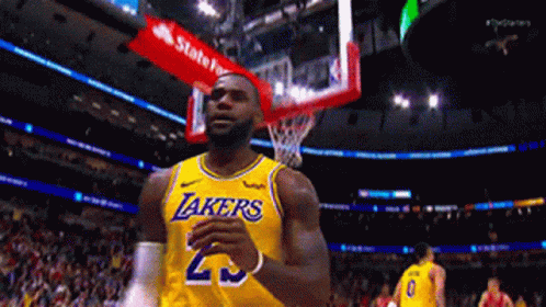 Basketball Player In Lakers Jersey GIF