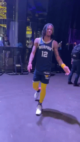 Basketball Player in Memphis Jersey Dancing