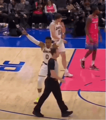 Basketball Player In Number 0 Jersey On Court GIF