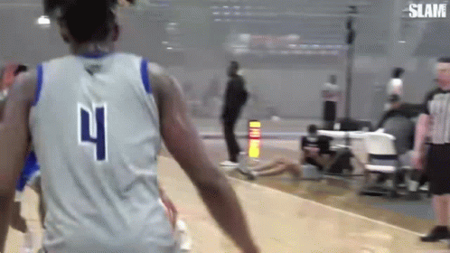 Basketball Player in Number 4 Jersey