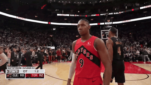 Basketball Player in Number 9 Jersey
