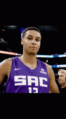 Basketball Player In Purple Jersey With SAC GIF