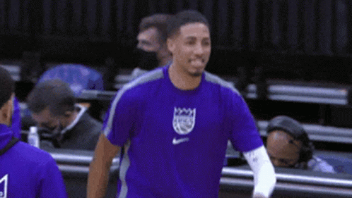 Basketball Player In Purple King Shirt GIF