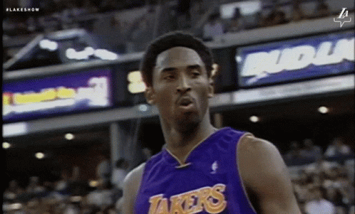 Basketball Player in Purple Lakers Jersey