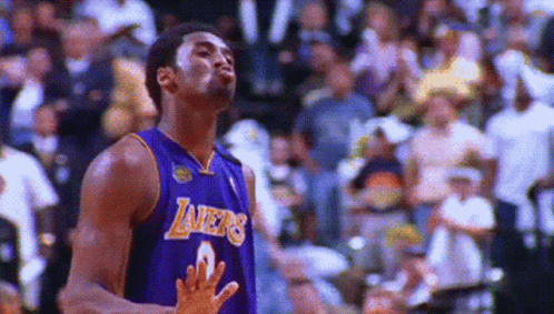 Basketball Player in Purple Lakers Jersey