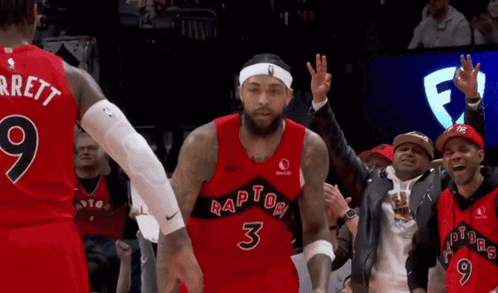 Basketball Player In Red Jersey Number 3 GIF