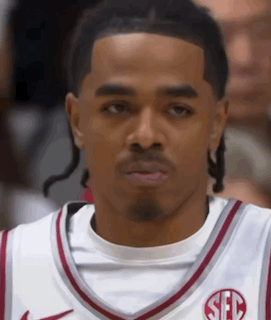 Basketball Player In SEC Jersey Looking At Camera GIF