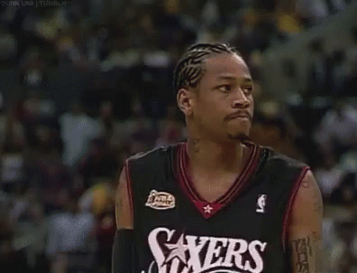 Basketball Player In Sixers Jersey GIF