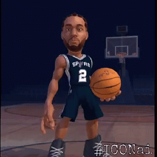 Basketball Player in Spurs Jersey