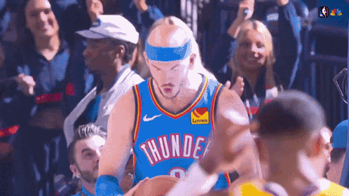 Basketball Player in Thunder Jersey