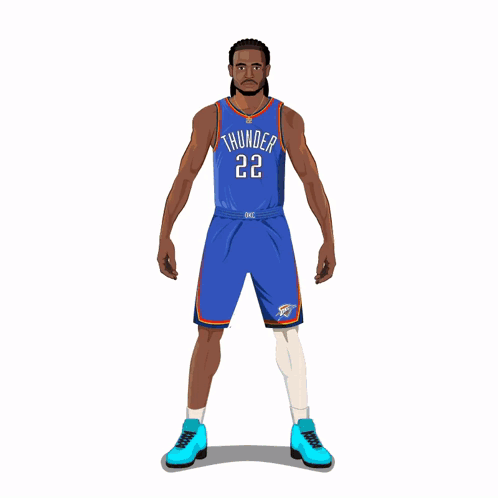 Basketball Player In Thunder Jersey GIF