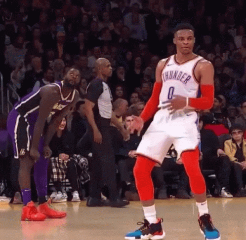 Basketball Player In Thunder Jersey Dancing GIF