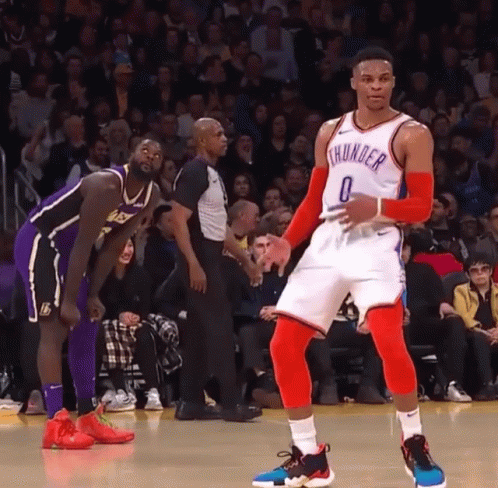 Basketball Player In Thunder Jersey Dancing GIF
