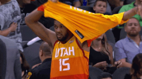 Basketball Player In Utah 15 Jersey GIF