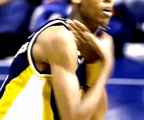 Basketball Player In Yellow And Black Jersey GIF