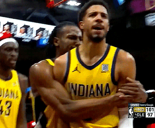 Basketball Player In Yellow Indiana Jersey GIF