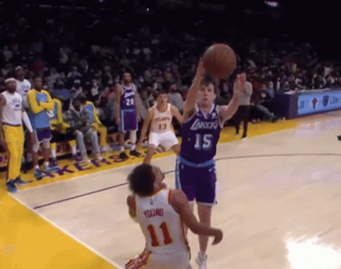 Basketball Player Jumping For Ball GIF