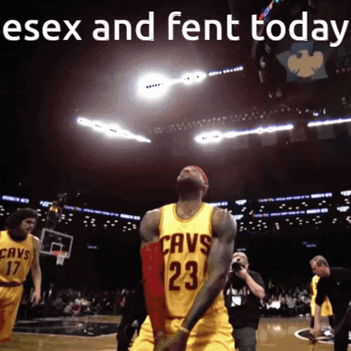 Basketball Player Jumping In Cavs Jersey GIF