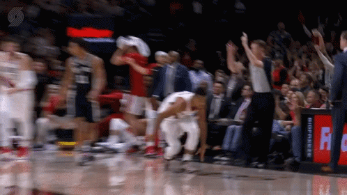 Basketball Player Kneeling On Court GIF