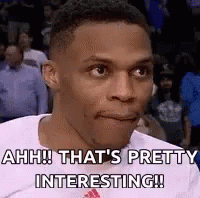 Basketball Player Making Funny Face Saying That's Pretty Interesting GIF