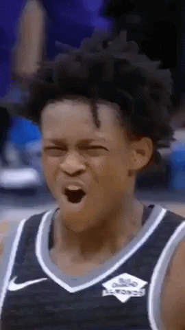 Basketball Player Mouth Open Eyes Closed