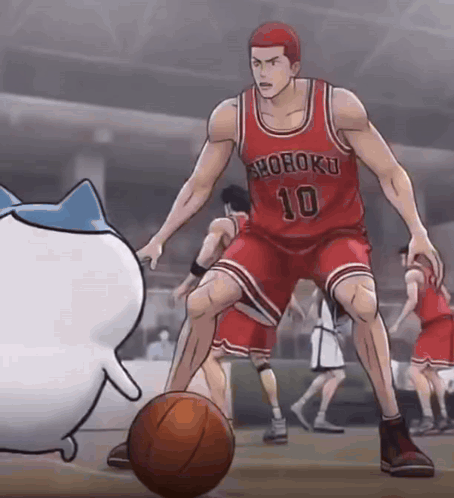 Basketball Player Number 10 Dribbling