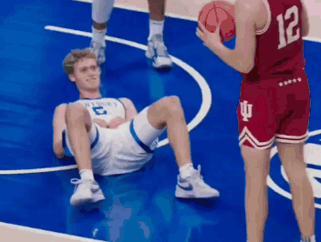 Basketball Player Number 12 Holding Basketball GIF