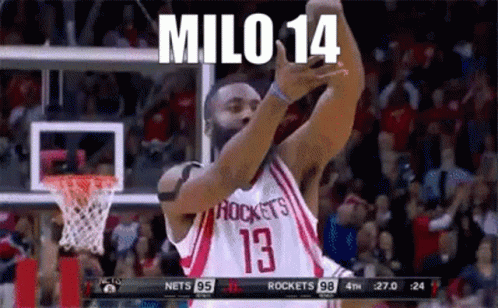 Basketball Player Number 13 Celebrates