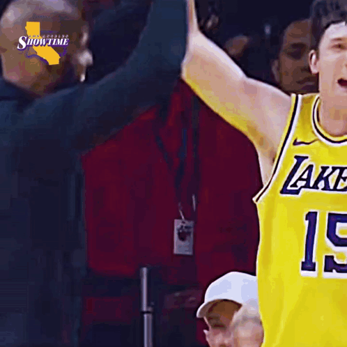 Basketball Player Number 15 Celebrates Win GIF