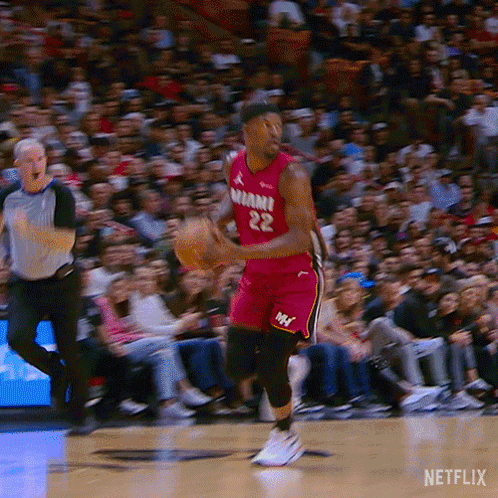 Basketball Player Number 22 Dribbling Ball GIF