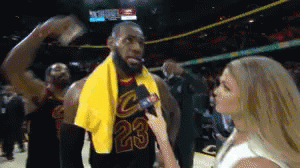 Basketball Player Number 23 Being Interviewed GIF