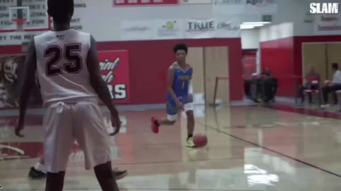 Basketball Player Number 25 Dribbling