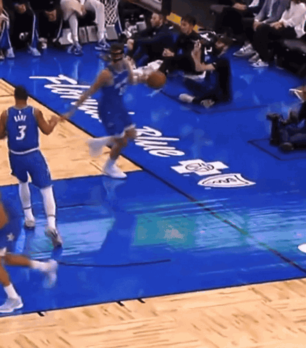 Basketball Player Number 3 Dribbling GIF