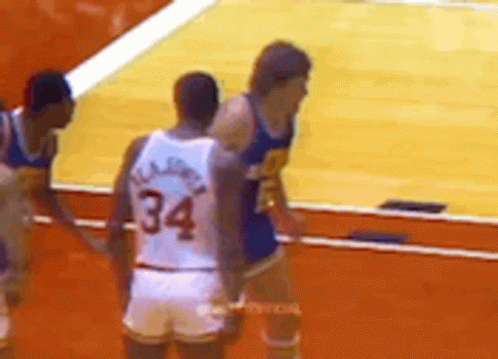 Basketball Player Number 34 Standing On Court GIF