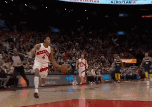 Basketball Player Number 4 Running