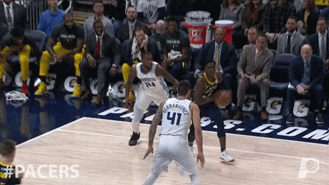 Basketball Player Number 41 Dribbling