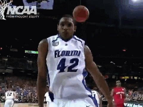 Basketball Player Number 42 Jumping To Catch GIF