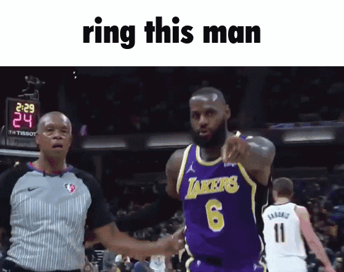 Basketball Player Number 6 Pointing GIF