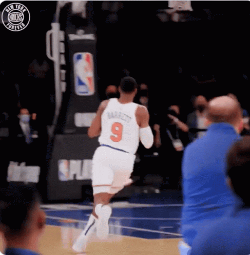 Basketball Player Number 9 Running GIF