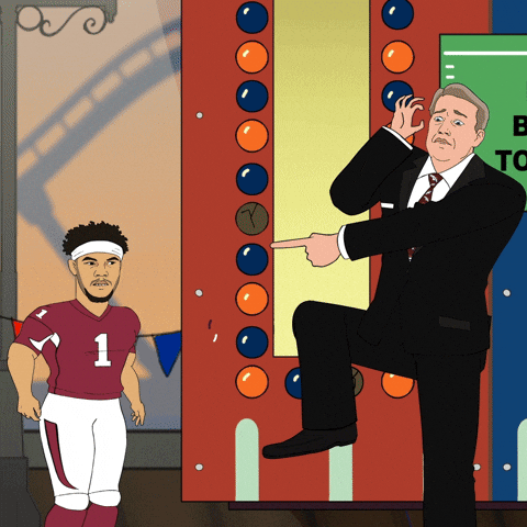 Basketball Player Pass Over Lanky Man GIF