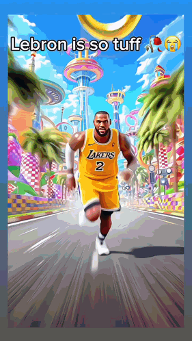 Basketball Player Running Down Street