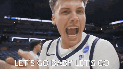 Basketball Player Saying Let's Go Baby Let's Go