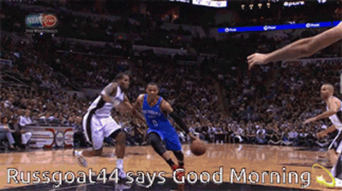 Basketball Player Says Good Morning Dribbling
