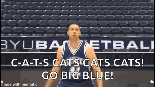 Basketball Player Shouting In Empty Stadium GIF