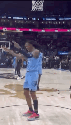 Basketball Player Standing with Arms Out