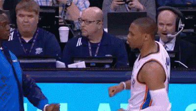 Basketball Player Talking to Man